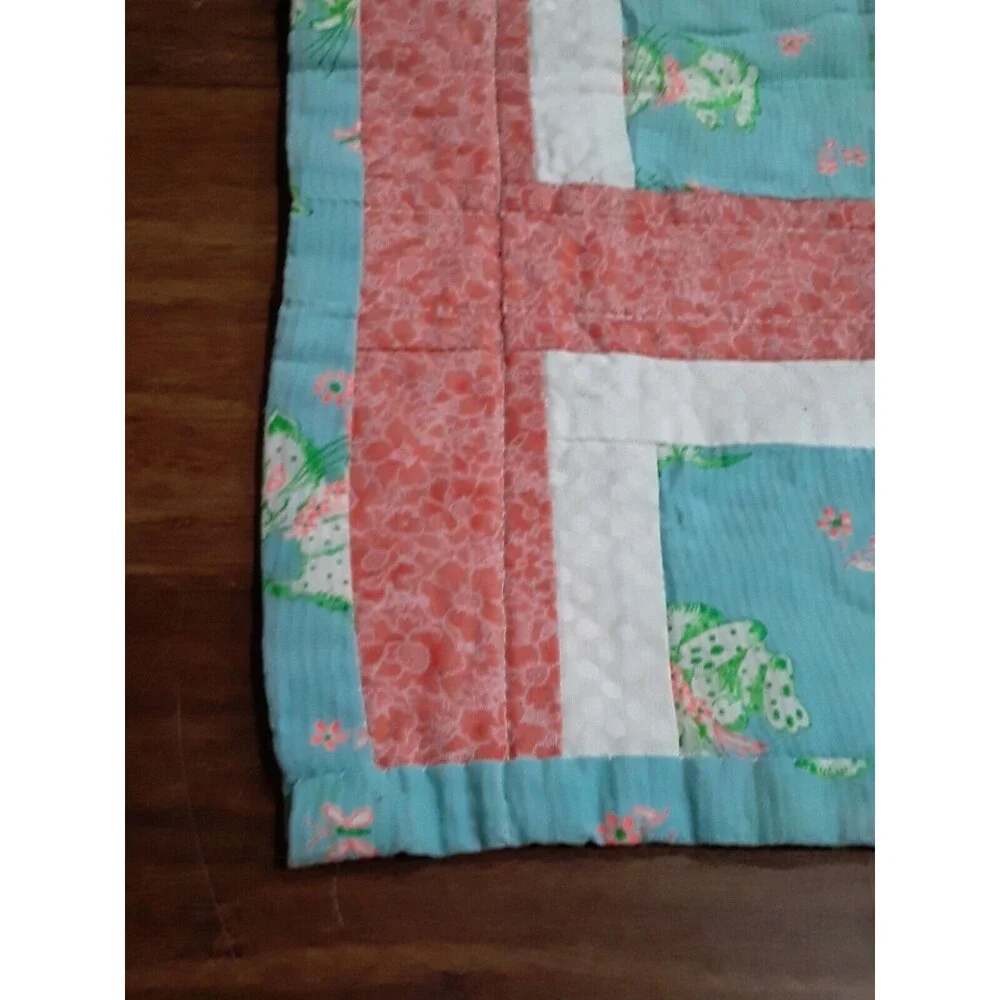 Vintage Quilt P.L Baby Blanket, Multicolor, Cats, 36